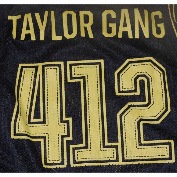 Wiz Khalifa 412 Taylor Gang Black Basketball Jersey Adult Small - Picture 5 of 7